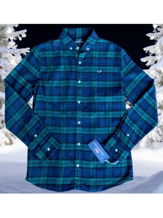 Vineyard Vines Other - NWT Boy’s Vineyard Vines Black Watch (Charleston Green Plaid) Shirt